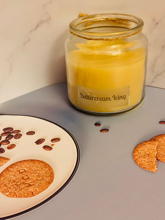 Buttercream Icing Candle - 16 oz Sweet Scented Beeswax Delight